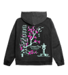 Charcoal Green Tea Cherry Blossom Cotton-Blend Hoodie