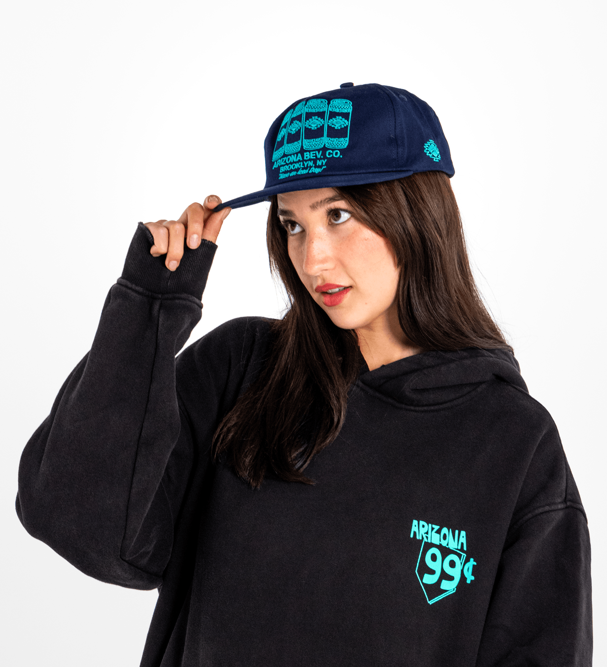 Navy Four Cans Snapback Hat