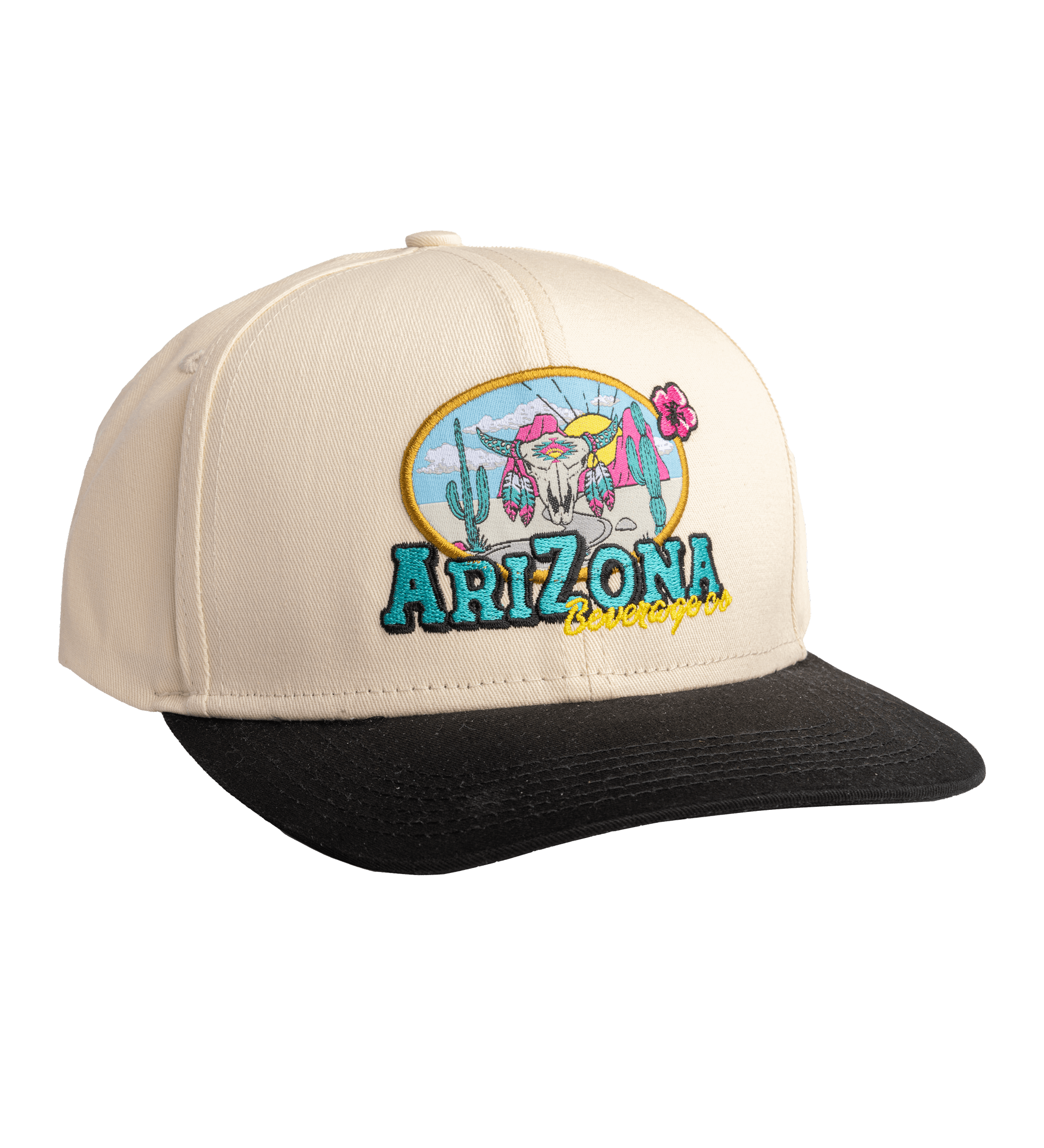 Cream & Teal Desert Snapback Hat Image