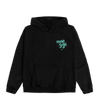 Black & Teal Scratch Doodle Cotton-Blend Hoodie