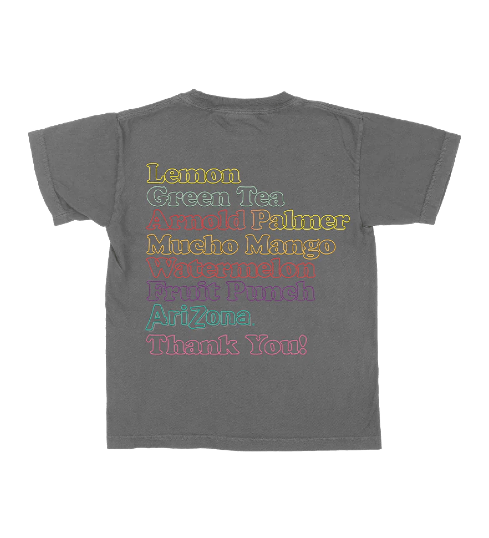 Flavors Youth Gray T-Shirt Back