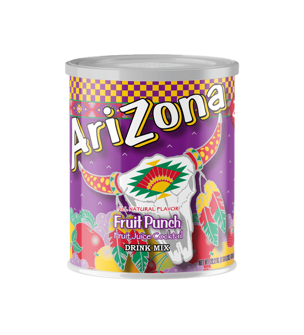Can of Arizona Fruit Punch drink mix