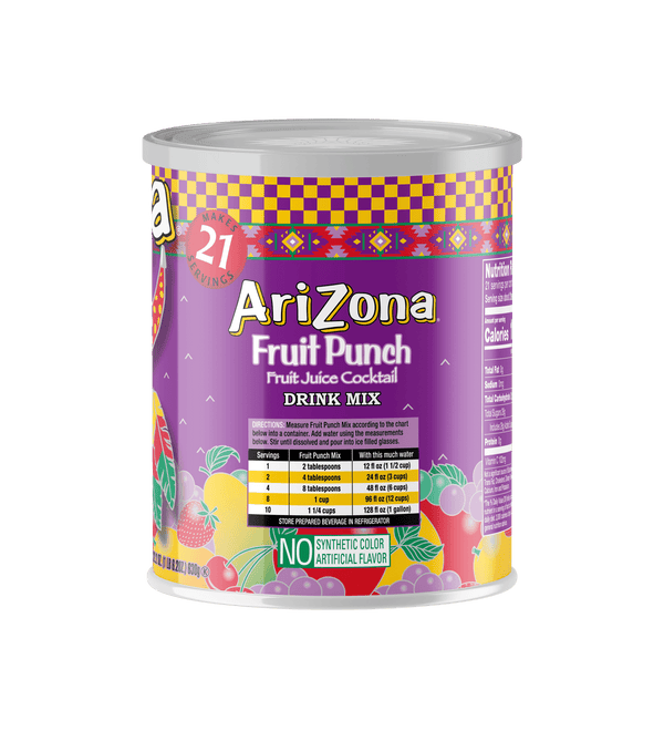 Arizona Fruit Punch drink mix canister