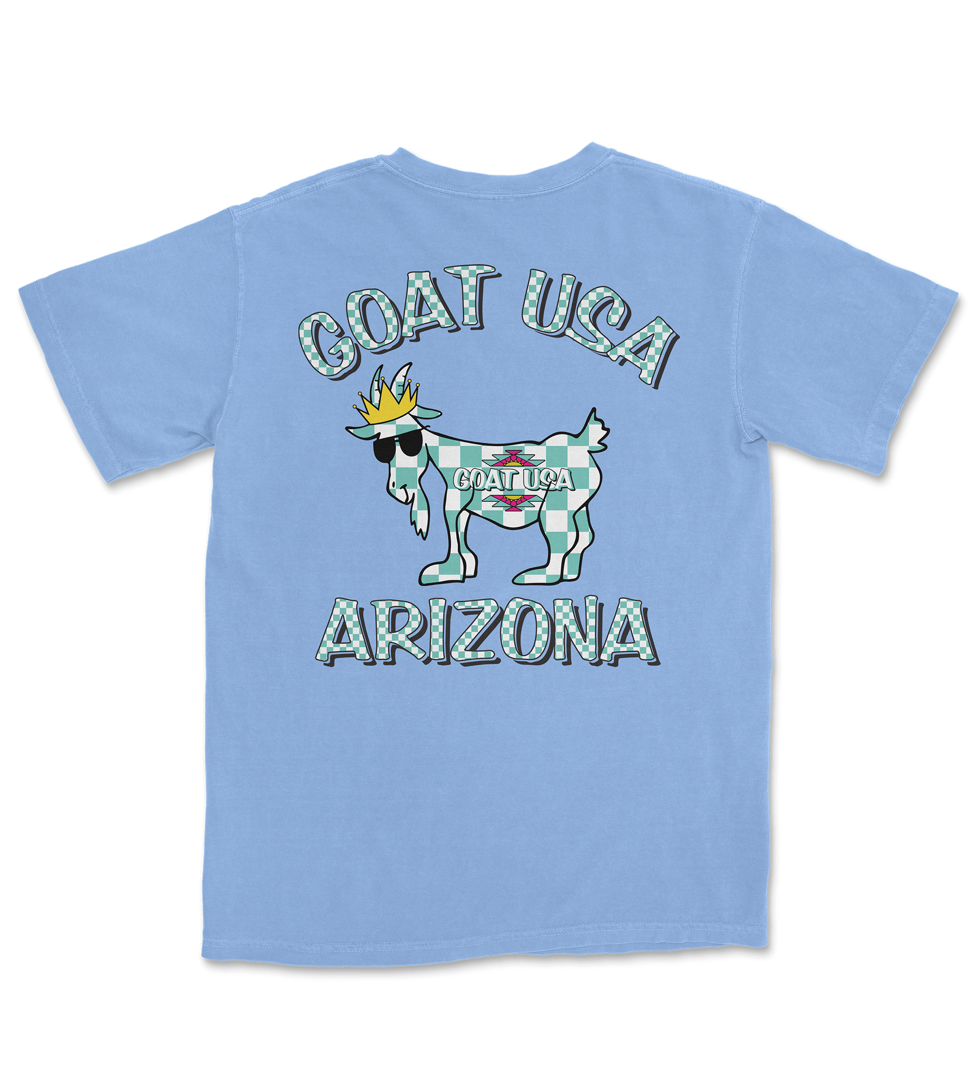 GOAT USA Checkerboard T-Shirt Back