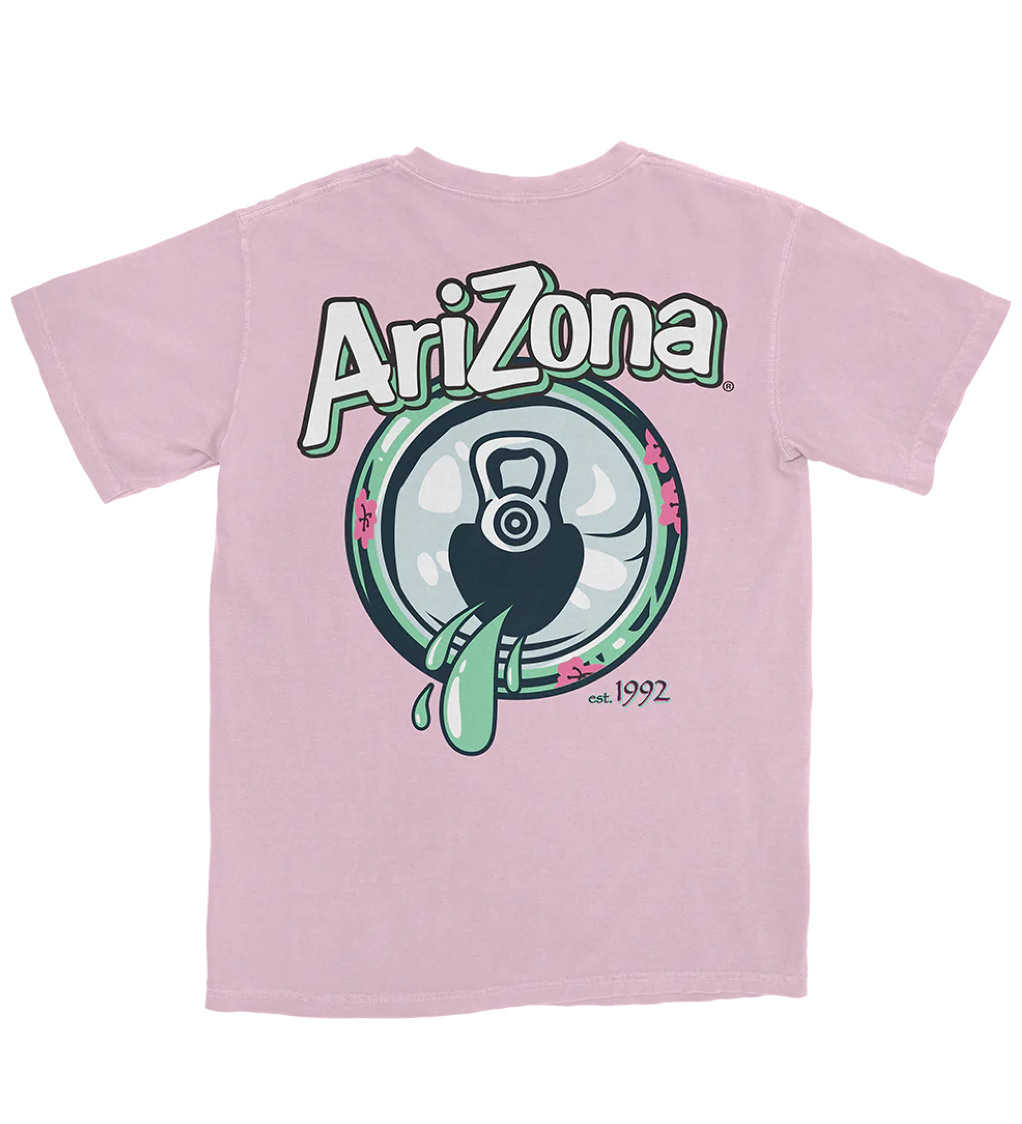 Green Tea Drip Pink T-Shirt Back