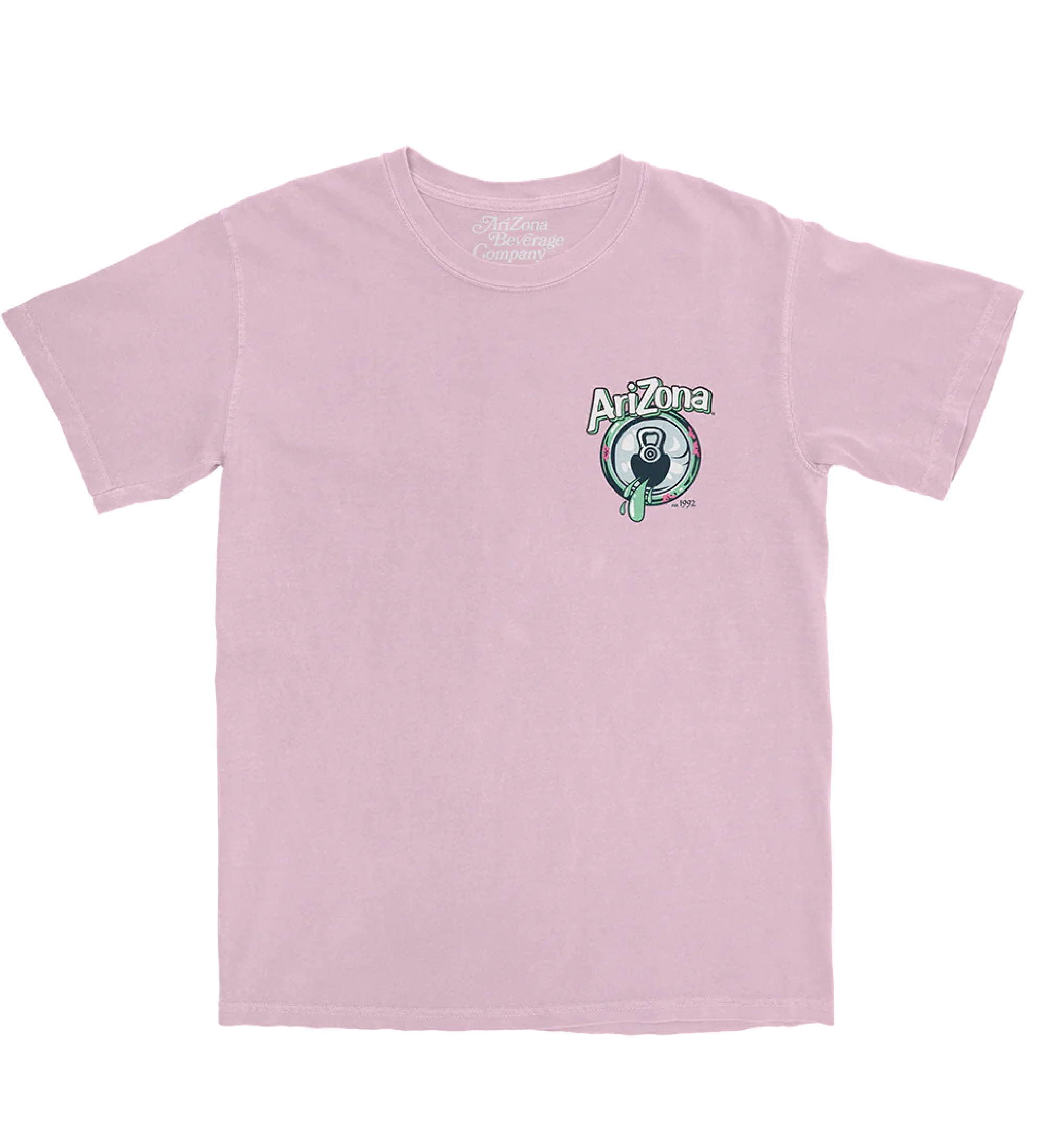 Green Tea Drip Pink T-Shirt Front