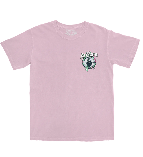 Green Tea Drip Pink T-Shirt Front