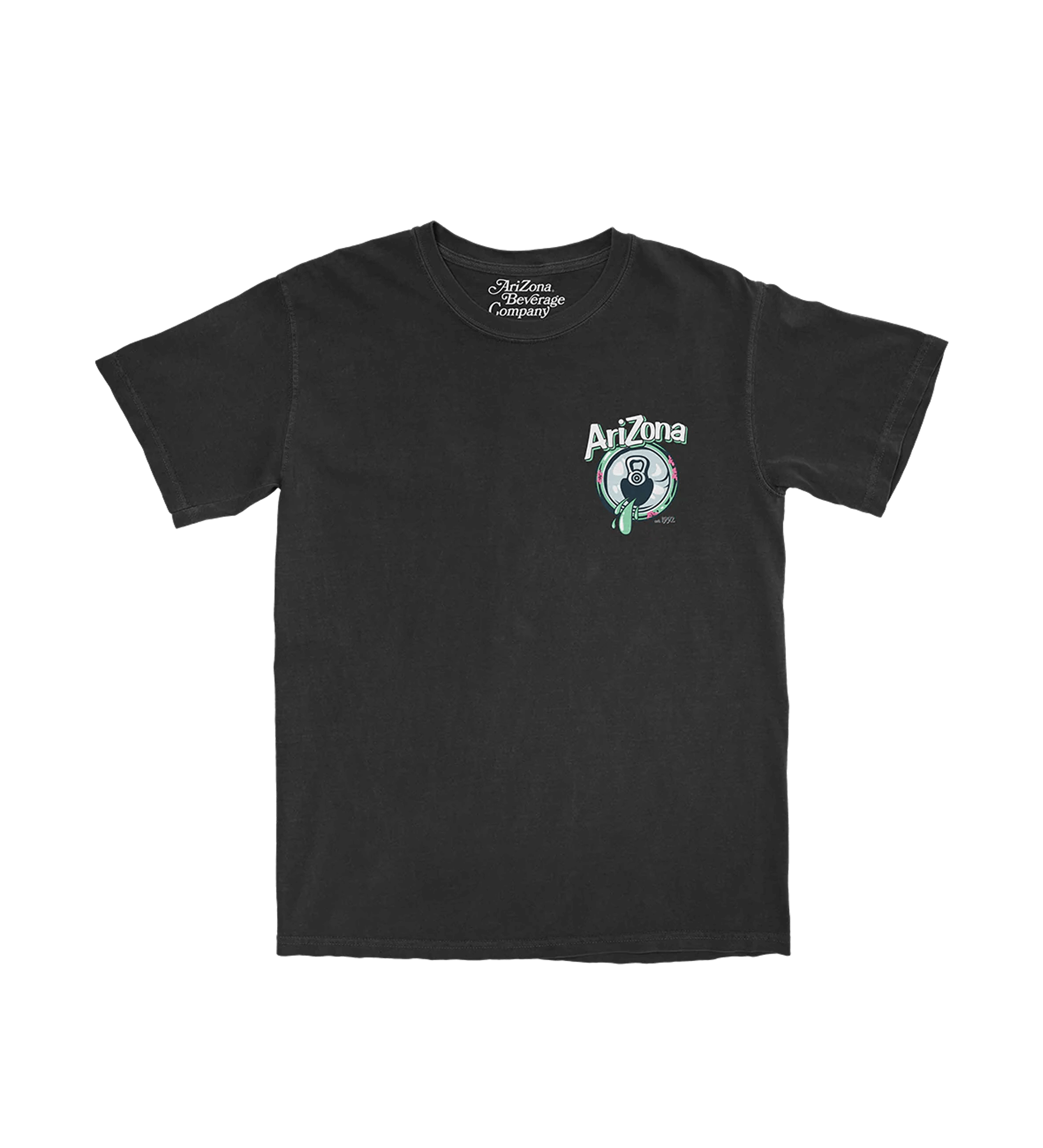 Green Tea Drip Black Youth T-Shirt Front