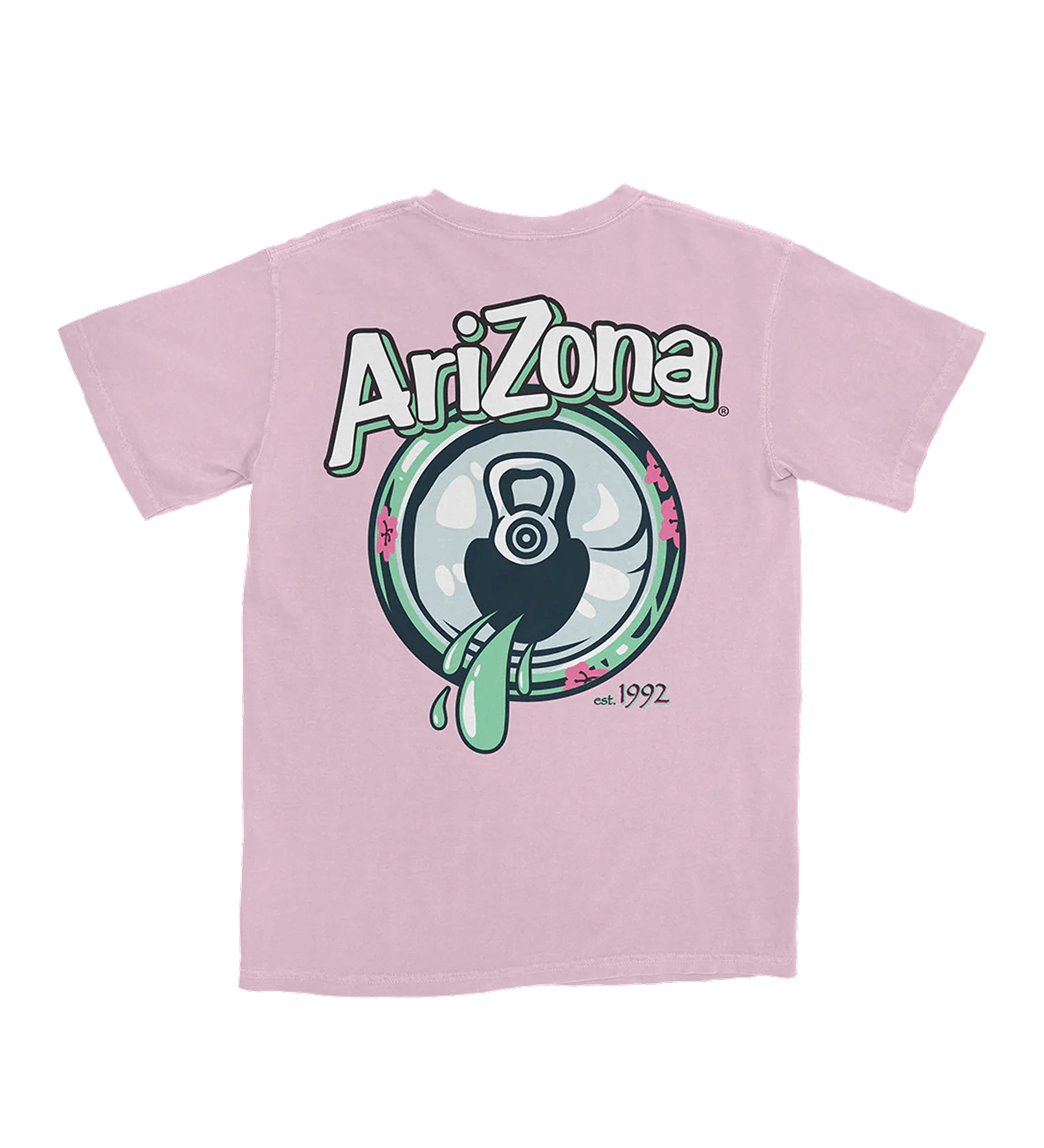 Green Tea Drip Pink Youth T-shirt Back