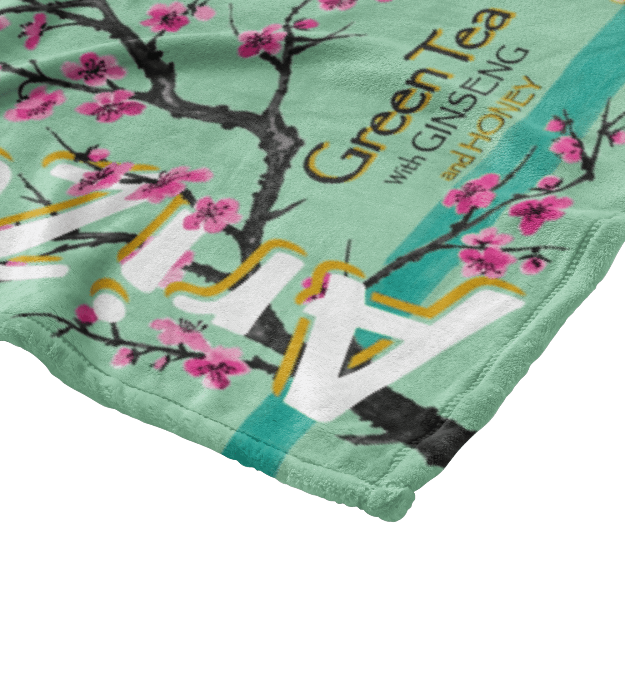 Green Tea Throw Blanket Close Up