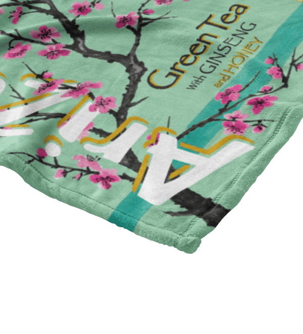 Green Tea Throw Blanket Close Up