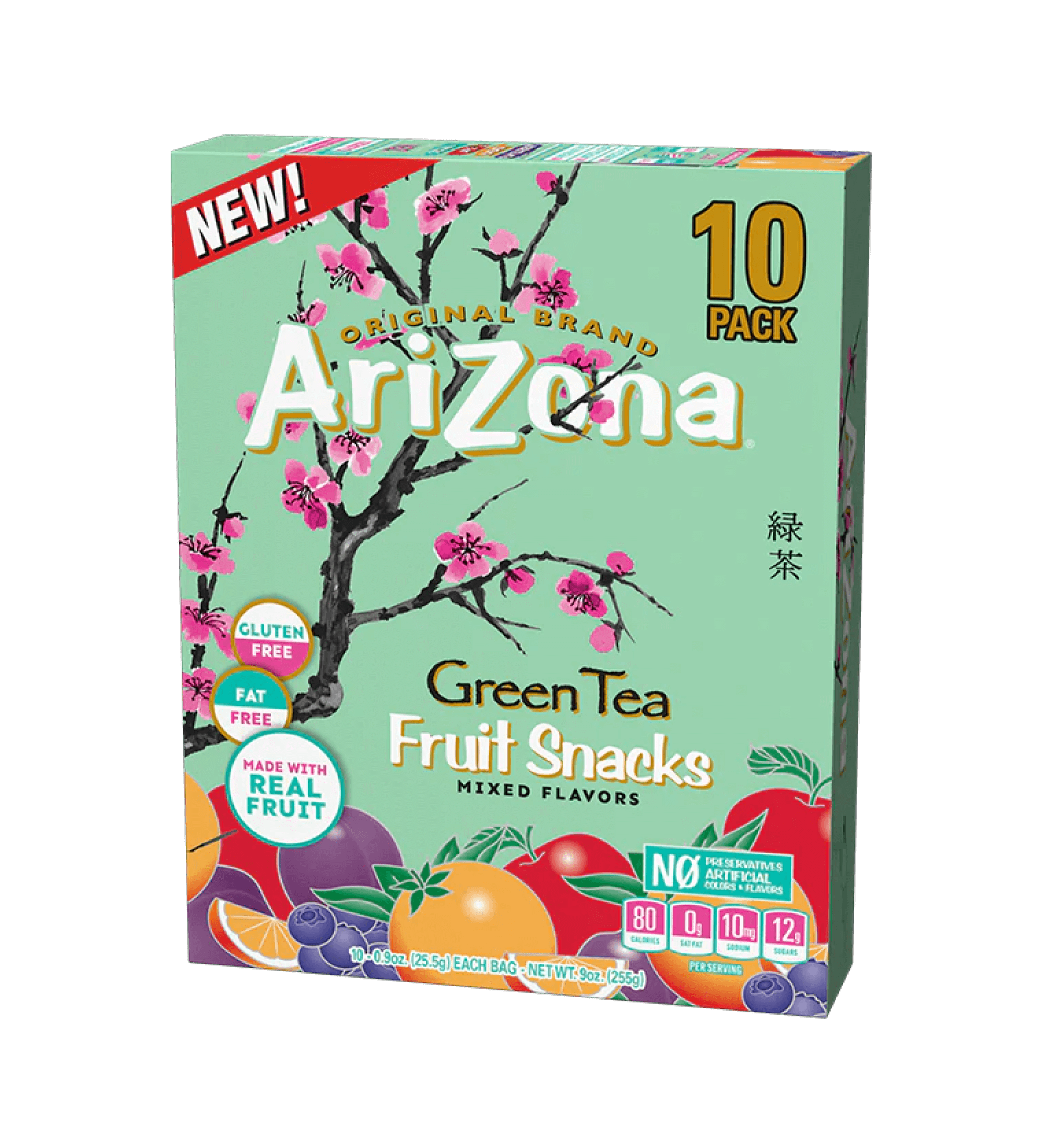 Green Tea .9oz 10 Pack Fruit Snacks