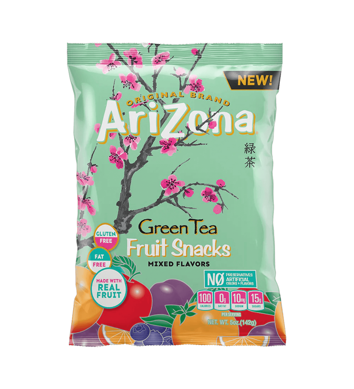 Green Tea 5oz Fruit Snacks Single Shot