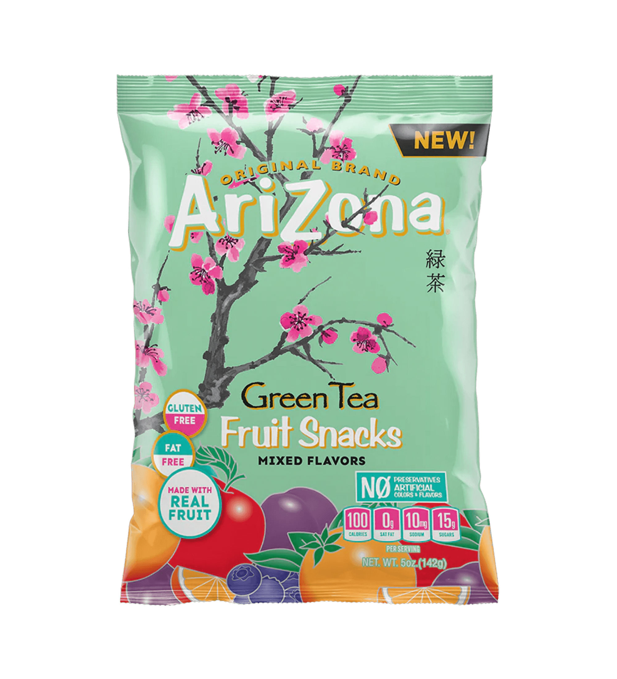 Green Tea 5oz Fruit Snacks Single Shot