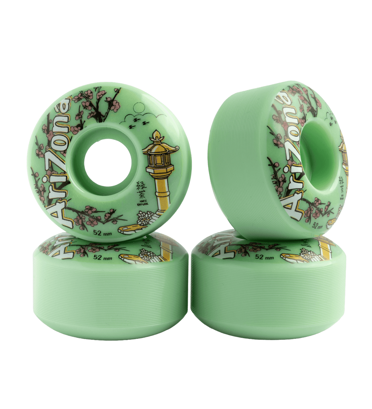 4-Piece Green Tea Skateboard Wheel Set