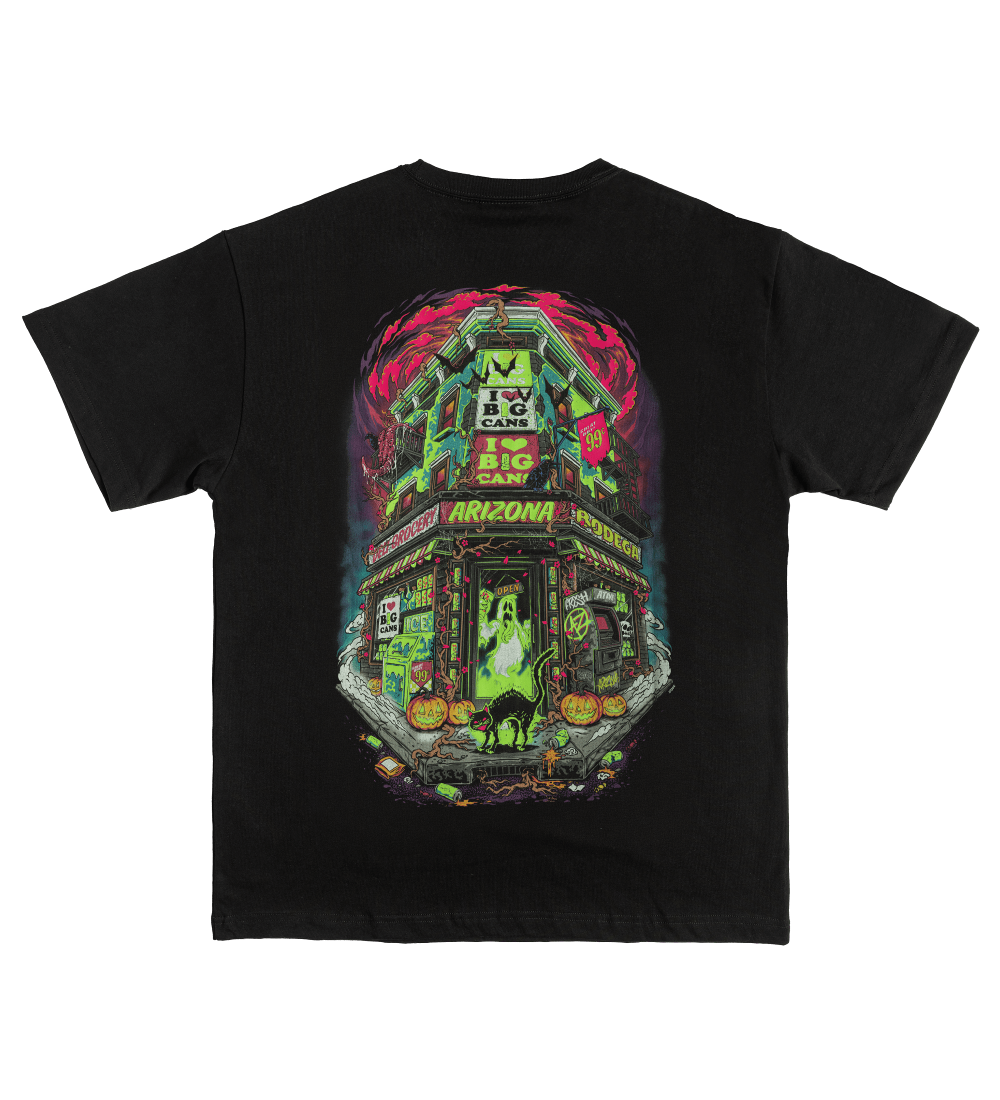 Black Haunted Bodega Halloween T-Shirt – DrinkAriZona