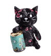 Midnight Blossom Halloween Cat Plush Toy