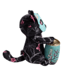 Midnight Blossom Halloween Cat Plush Toy