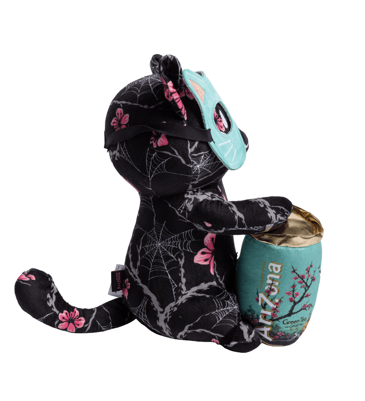 Midnight Blossom Halloween Cat Plush Toy