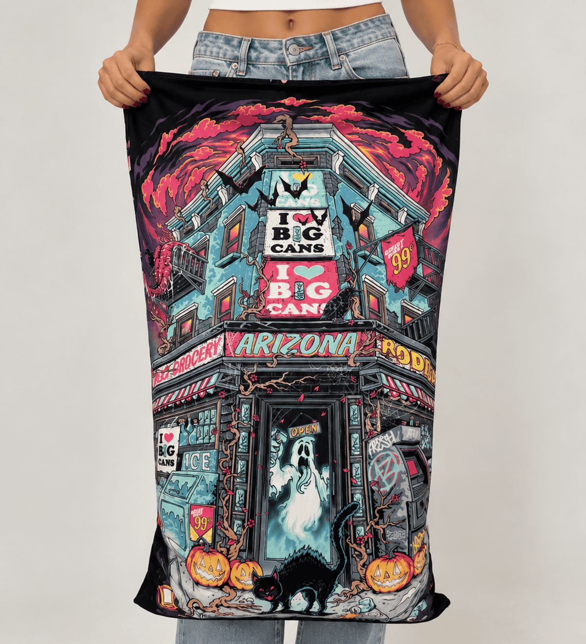 Black Haunted Bodega Halloween Treat Bag