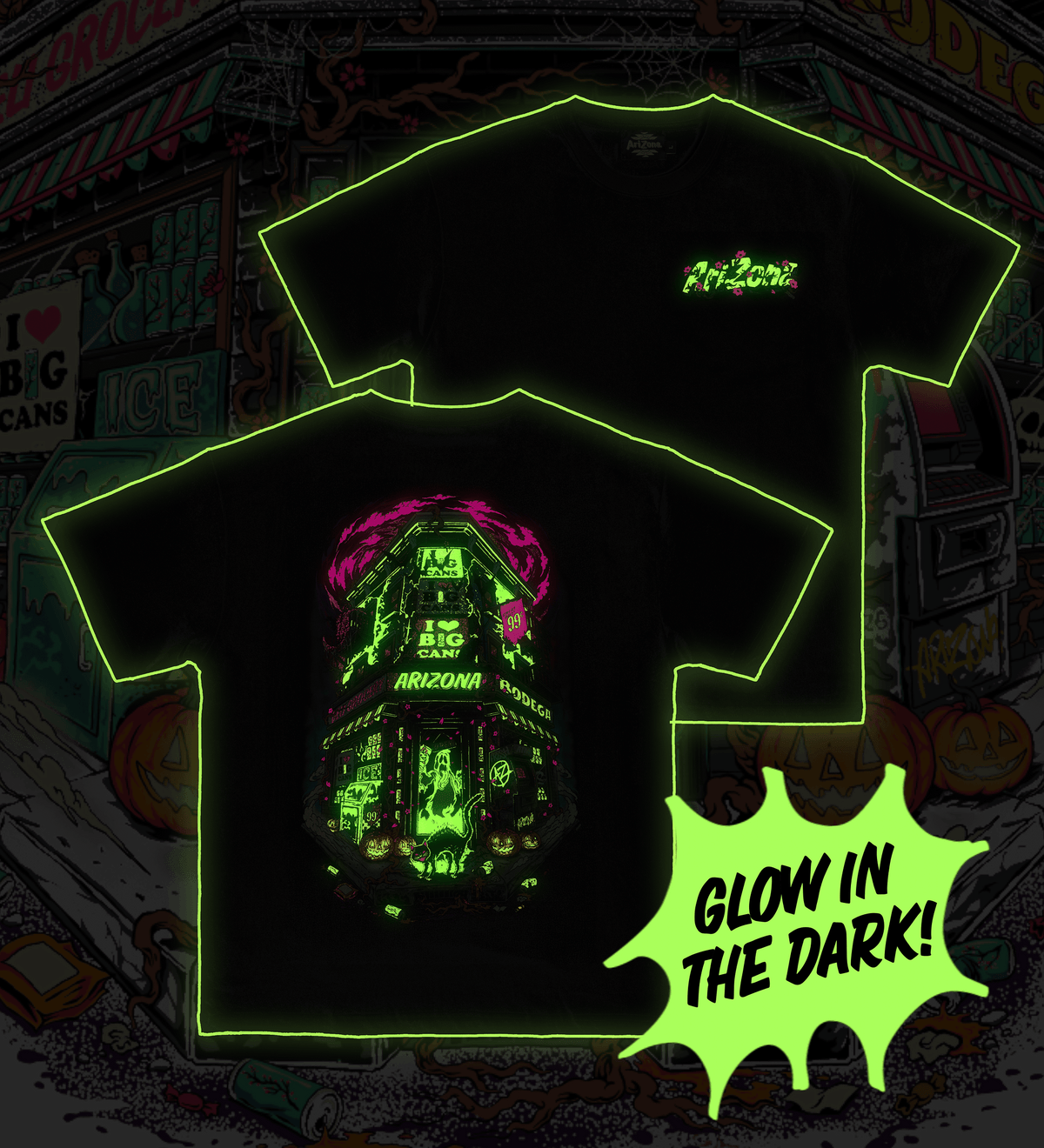 Black Haunted Bodega Halloween T-Shirt