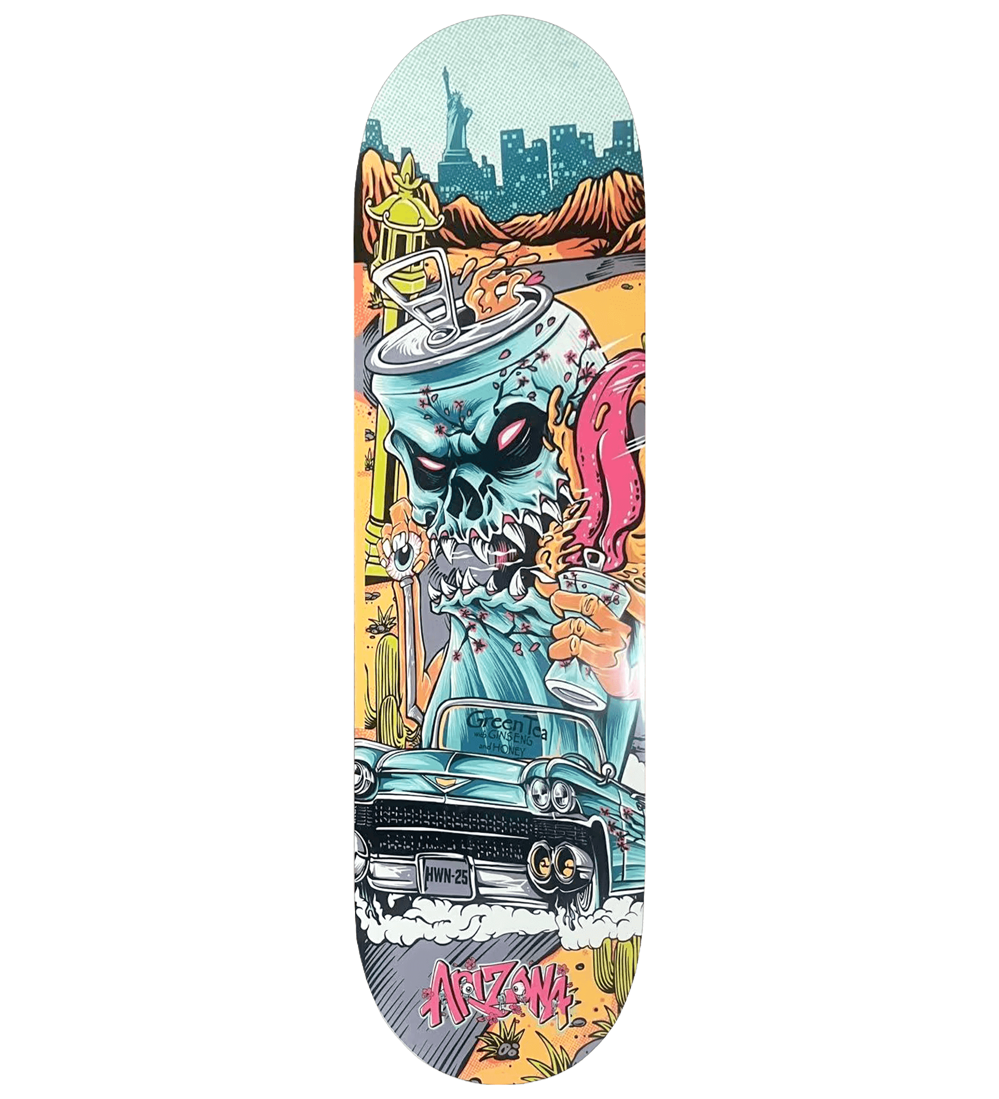Evil Green Tea Teal Skateboard Deck – DrinkAriZona