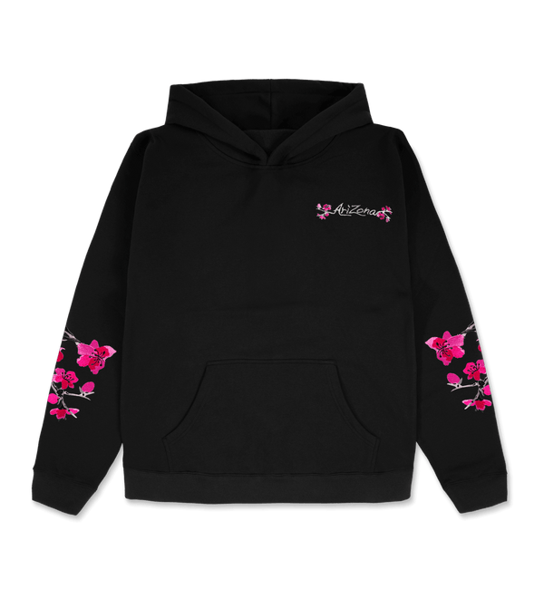 Heritage Blossom Hoodie Black Front Image