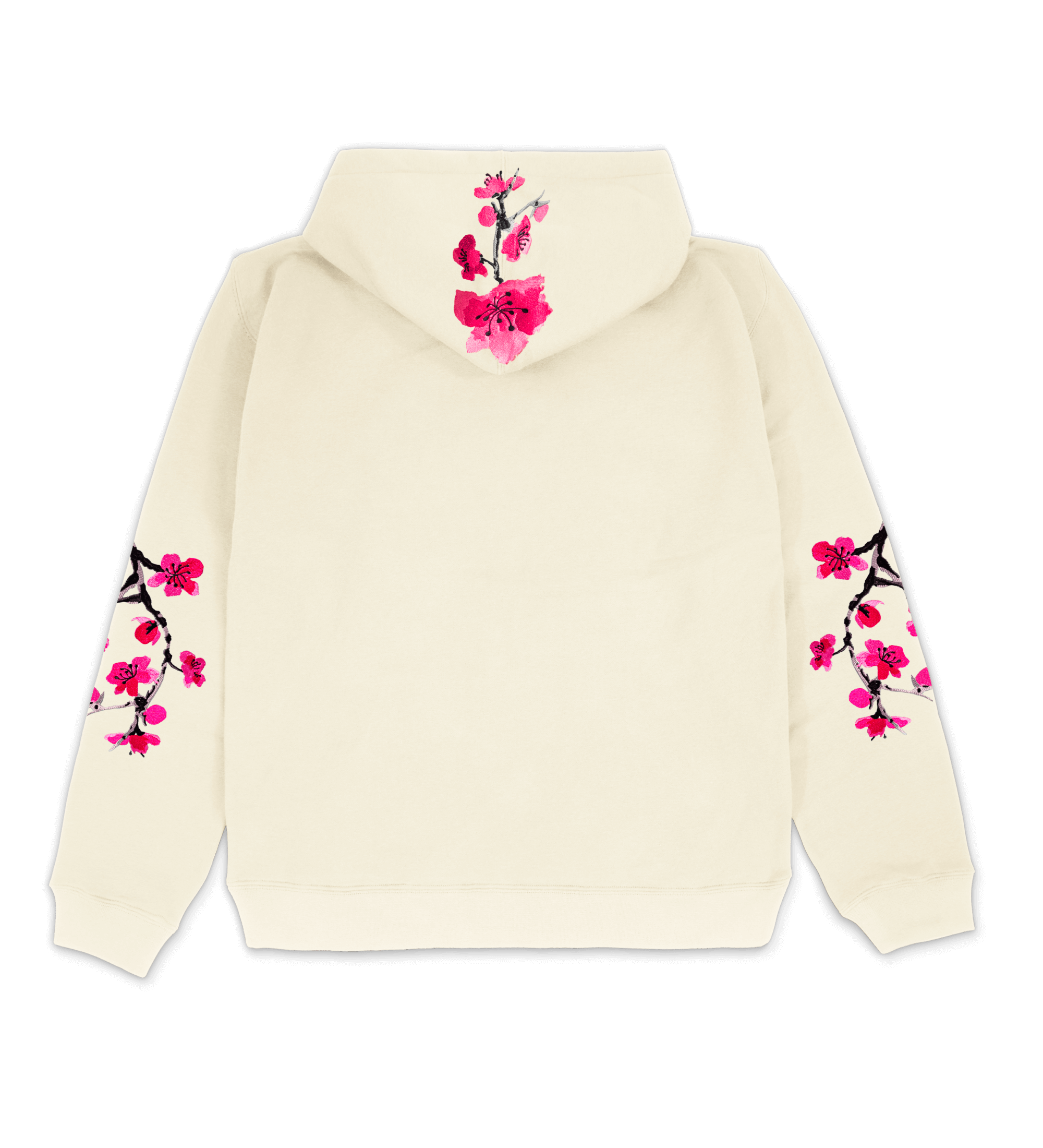 Heritage Blossom Hoodie Ivory Back Product Image