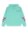 Heritage Blossom Hoodie Teal Product Image Front