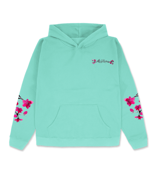 Heritage Blossom Hoodie Teal Product Image Front