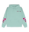 Heritage Blossom Hoodie Teal Product Image Front