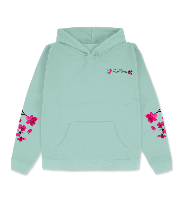 Heritage Blossom Hoodie Teal Product Image Front