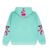 Heritage Blossom Hoodie Teal Product Image Back