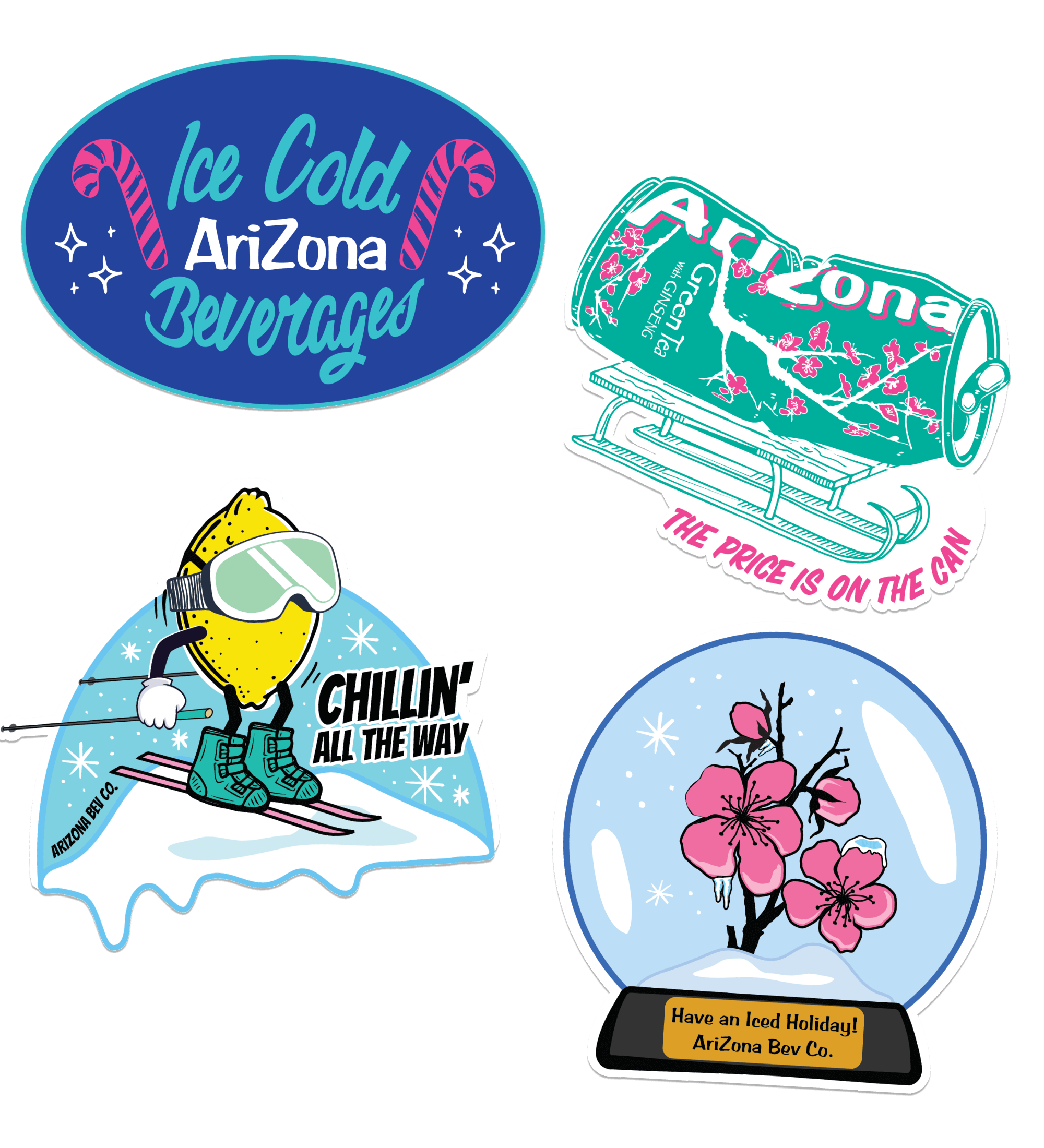 4-Piece Holiday Sticker Set