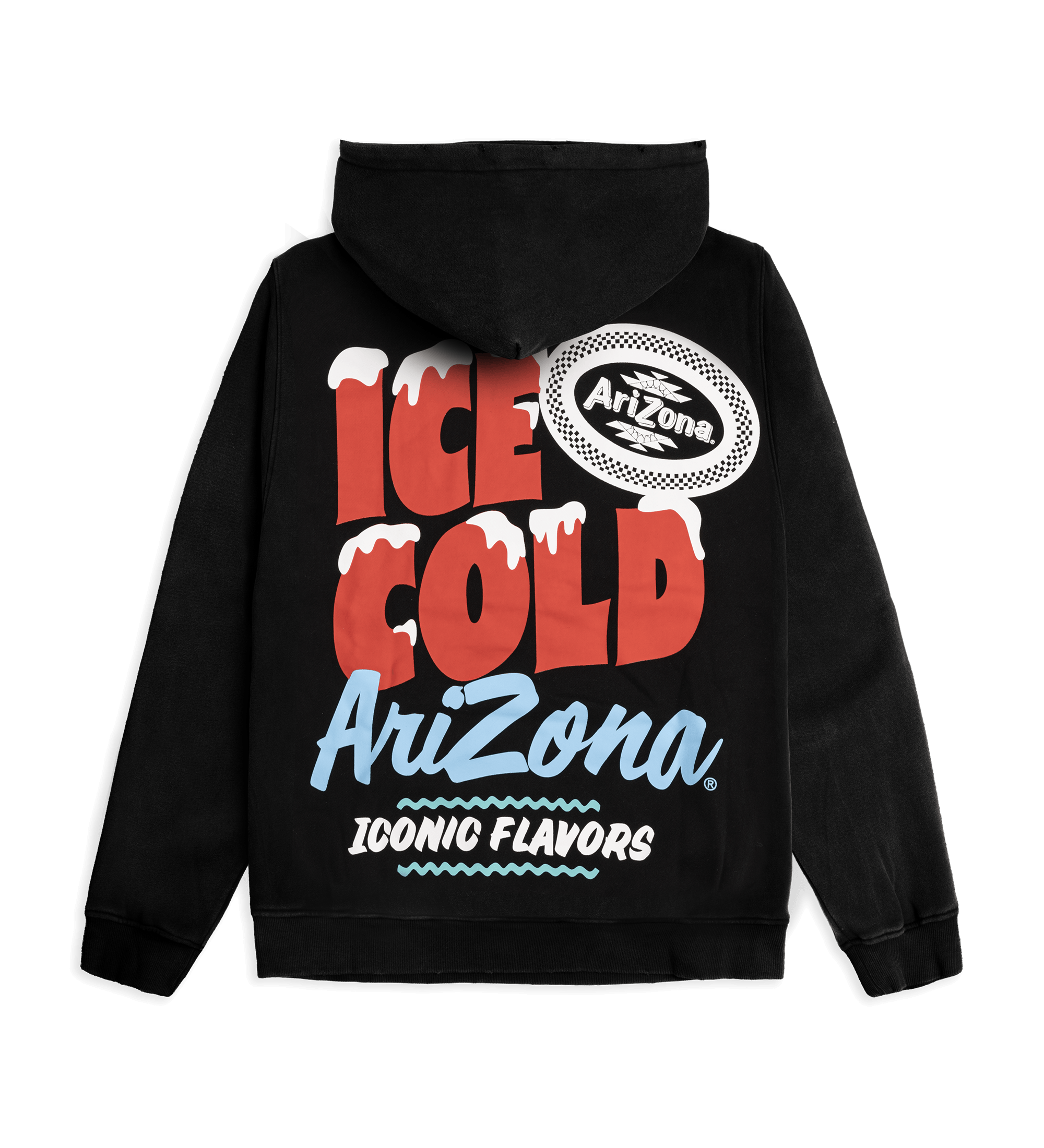 Black & Red Ice Cold Cotton-Blend Hoodie