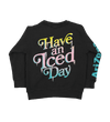 Have An Iced Day Youth Black Crewneck Back
