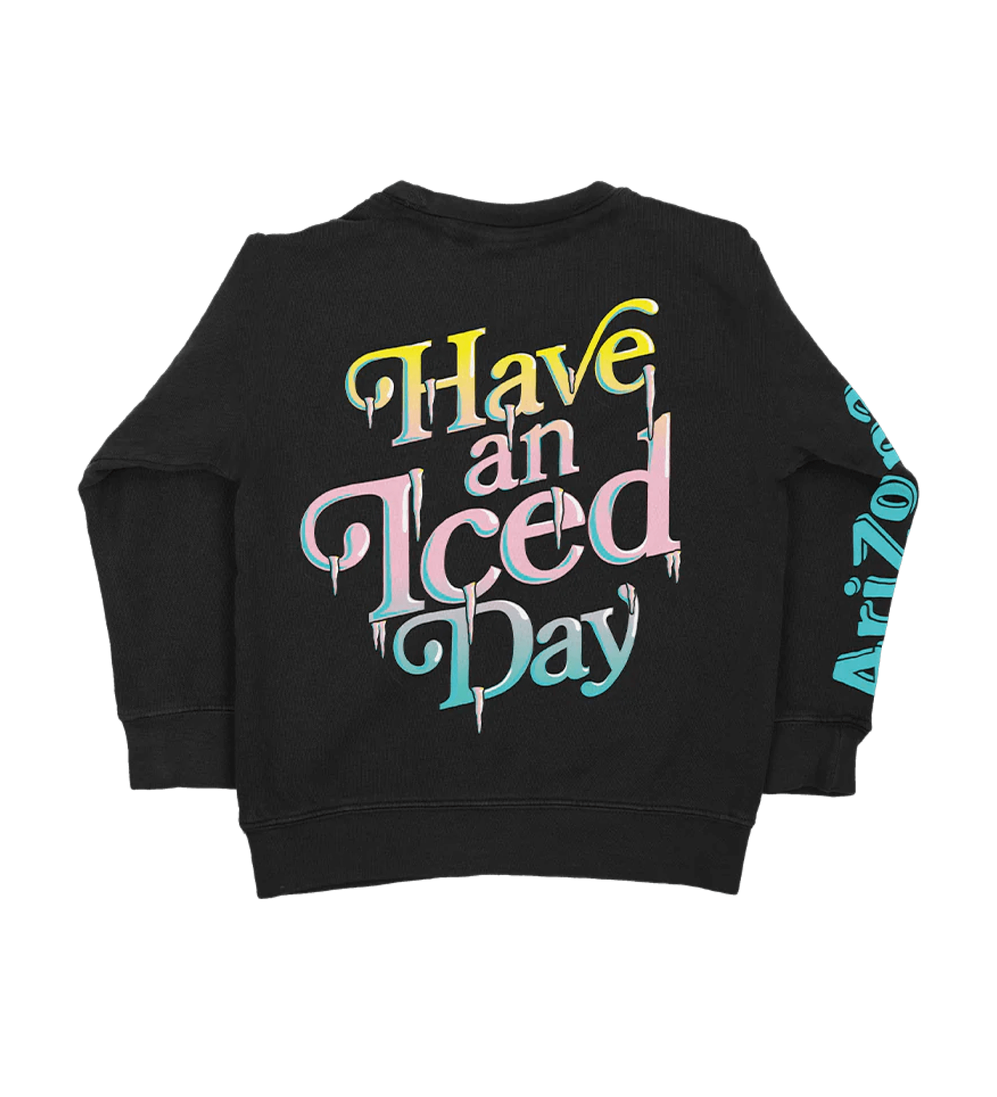 Have An Iced Day Youth Black Crewneck Back