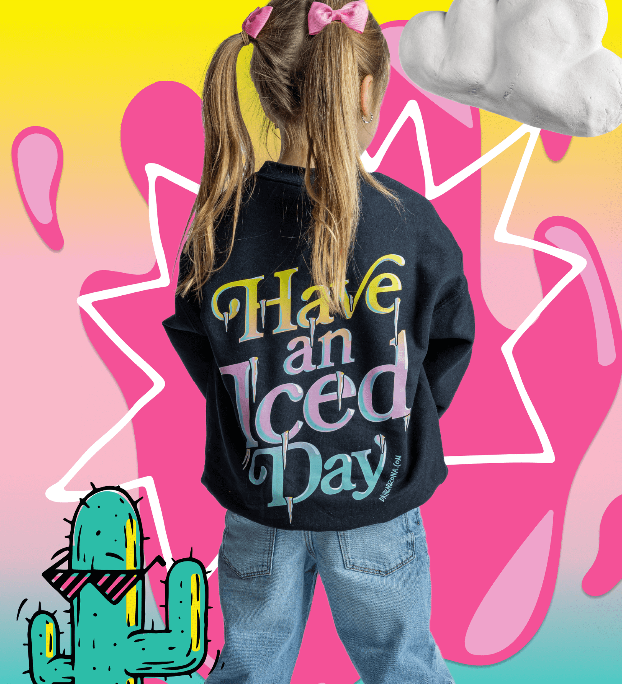 Have An Iced Day Youth Black Crewneck Lifestyle