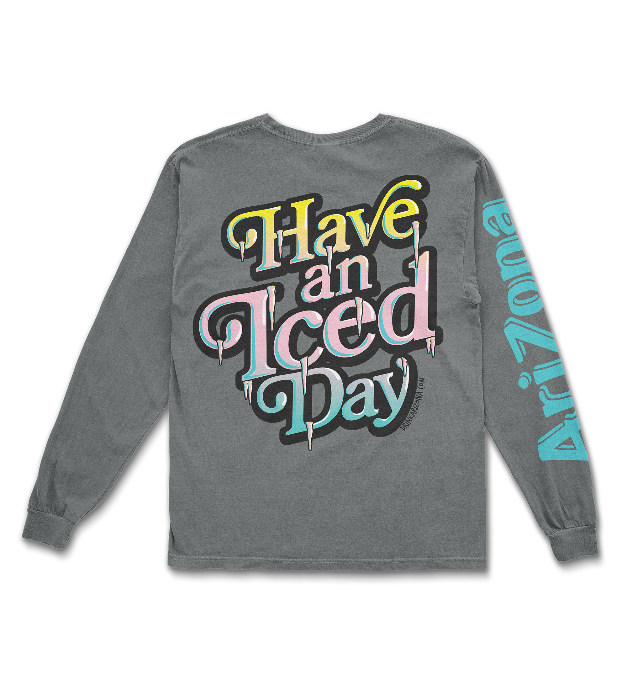 Have An Iced Day Gray Long Sleeve T-Shirt Back