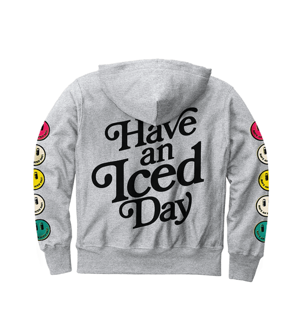 Have An Iced Day Youth Gray Hoodie Back