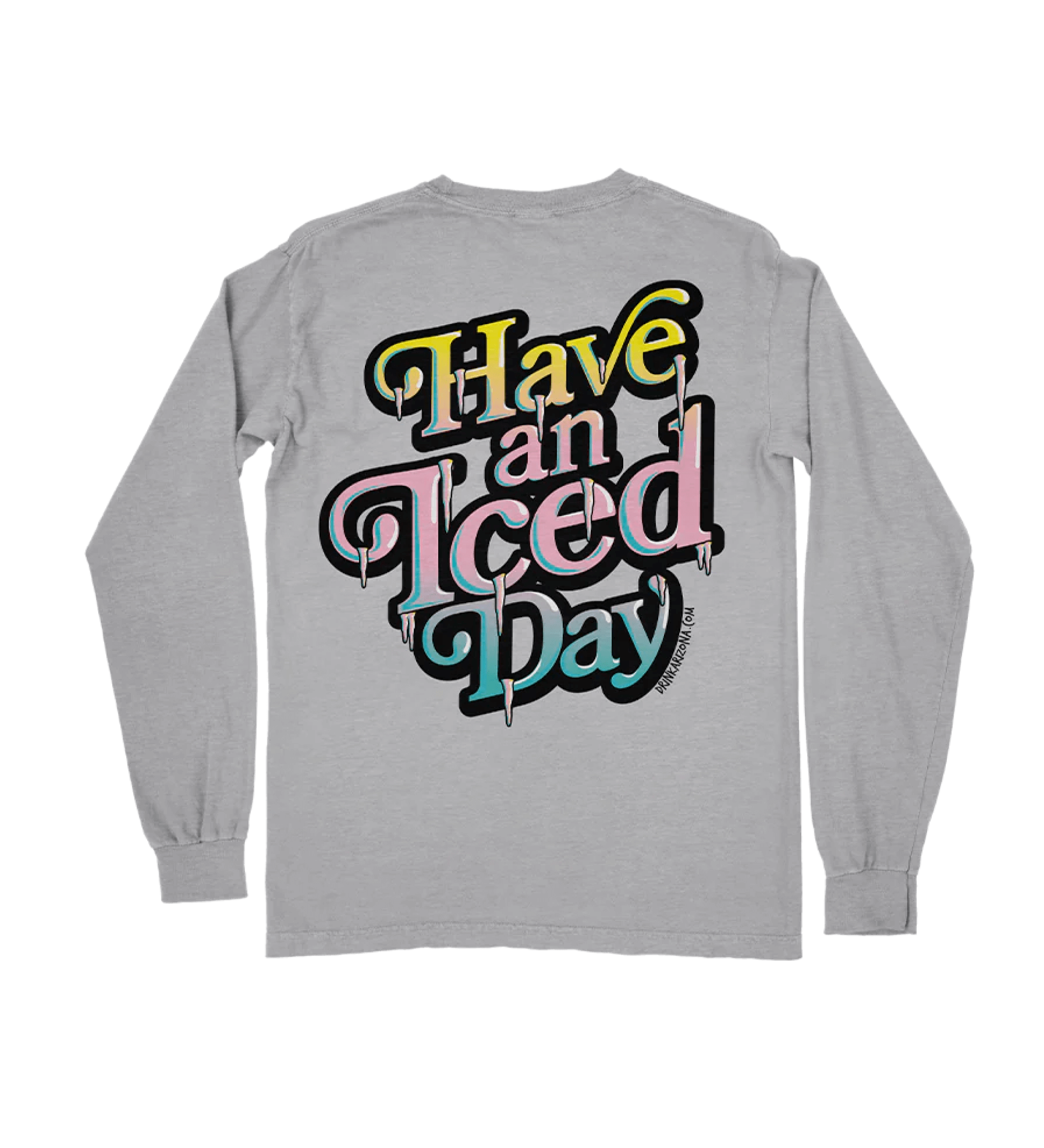 Have An Iced Day Youth Gray Long Sleeve T-Shirt Back