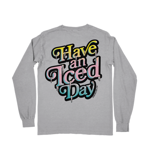 Have An Iced Day Youth Gray Long Sleeve T-Shirt Back