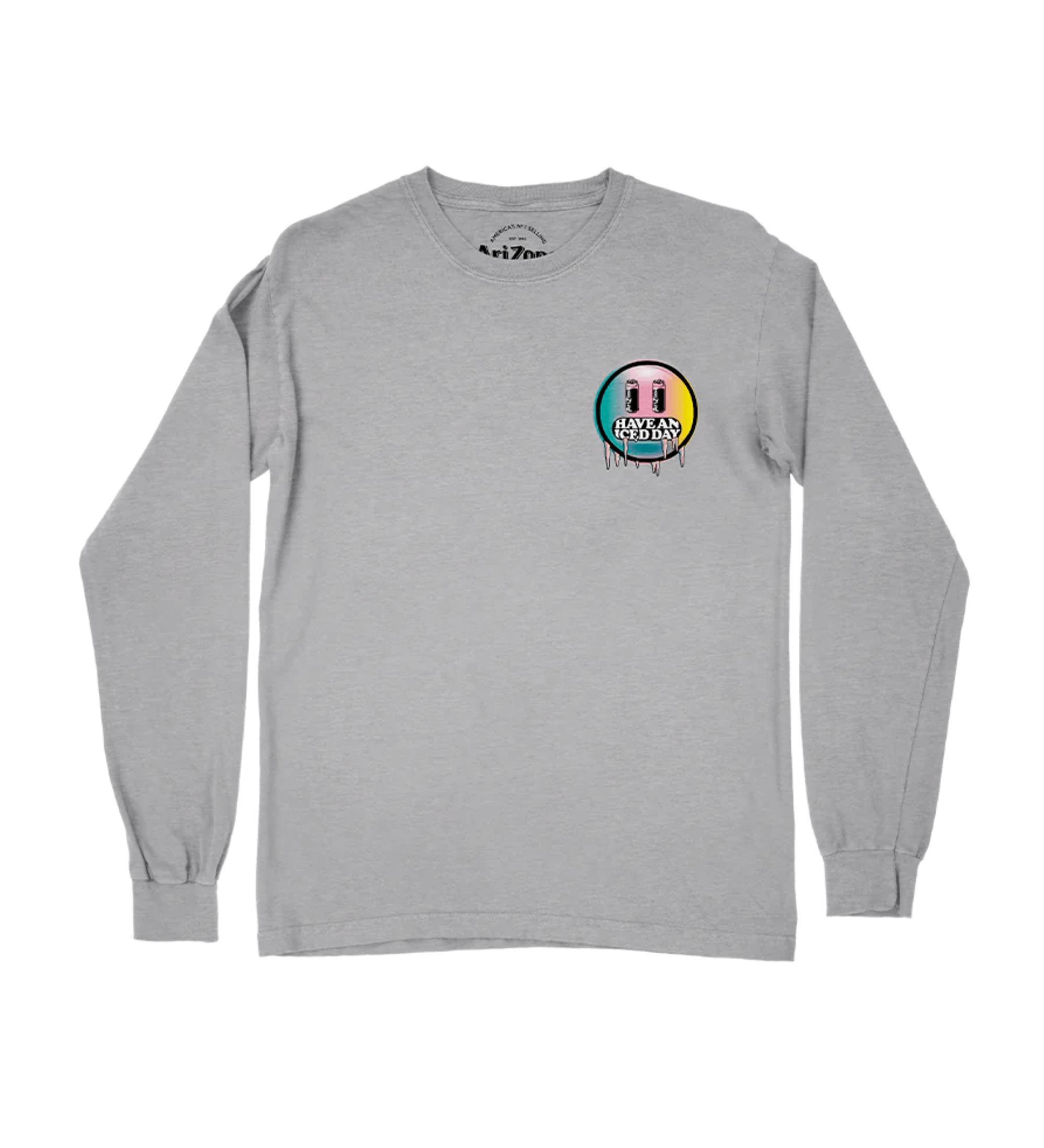 Have An Iced Day Youth Gray Long Sleeve T-Shirt Front