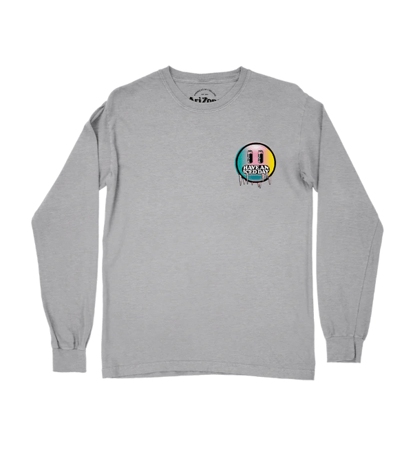 Have An Iced Day Youth Gray Long Sleeve T-Shirt Front
