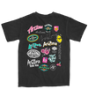 Logo Collage Black T-Shirt Back