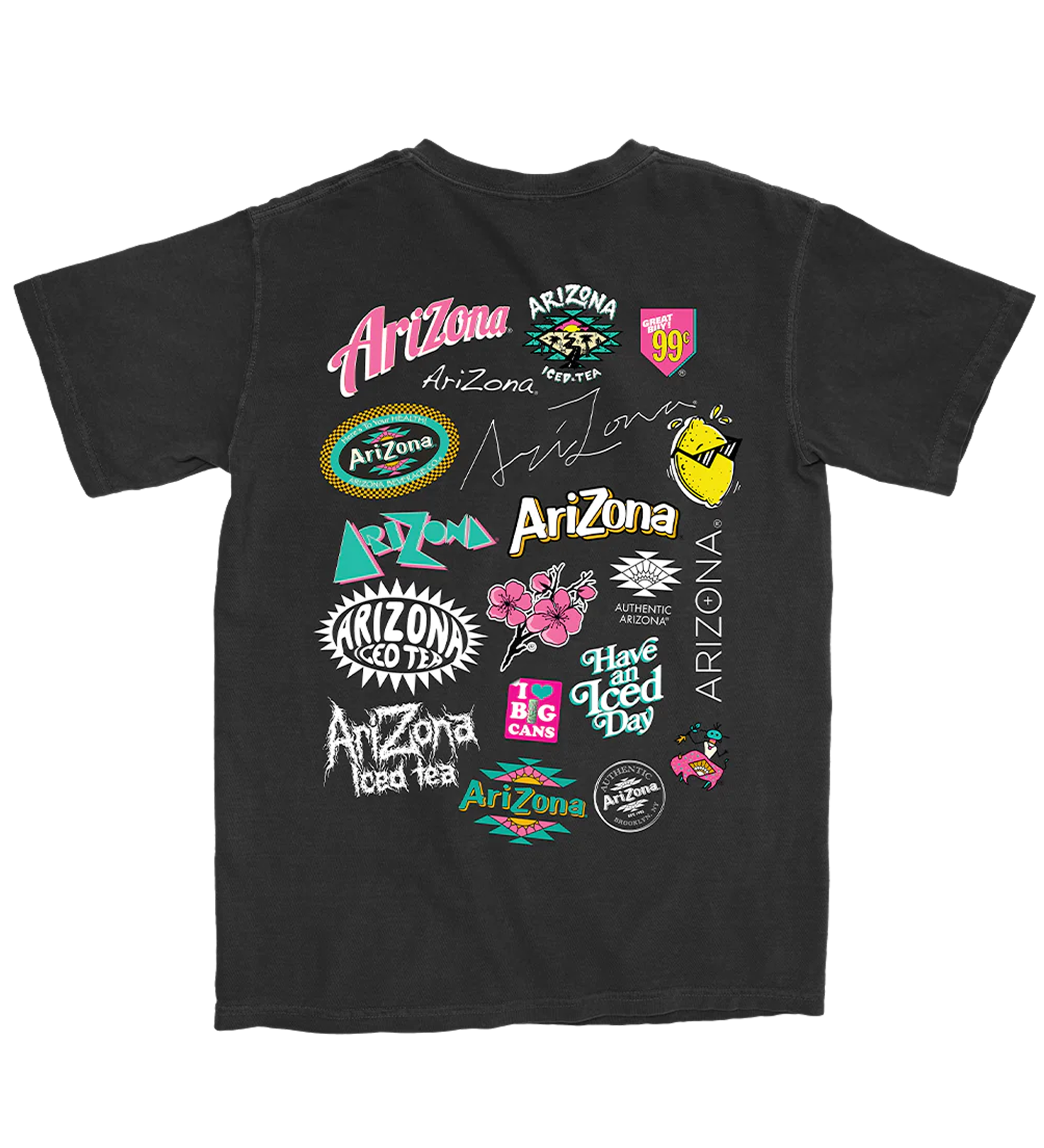 Logo Collage Black T-Shirt Back