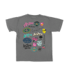 Logo Collage Youth Gray T-Shirt Back