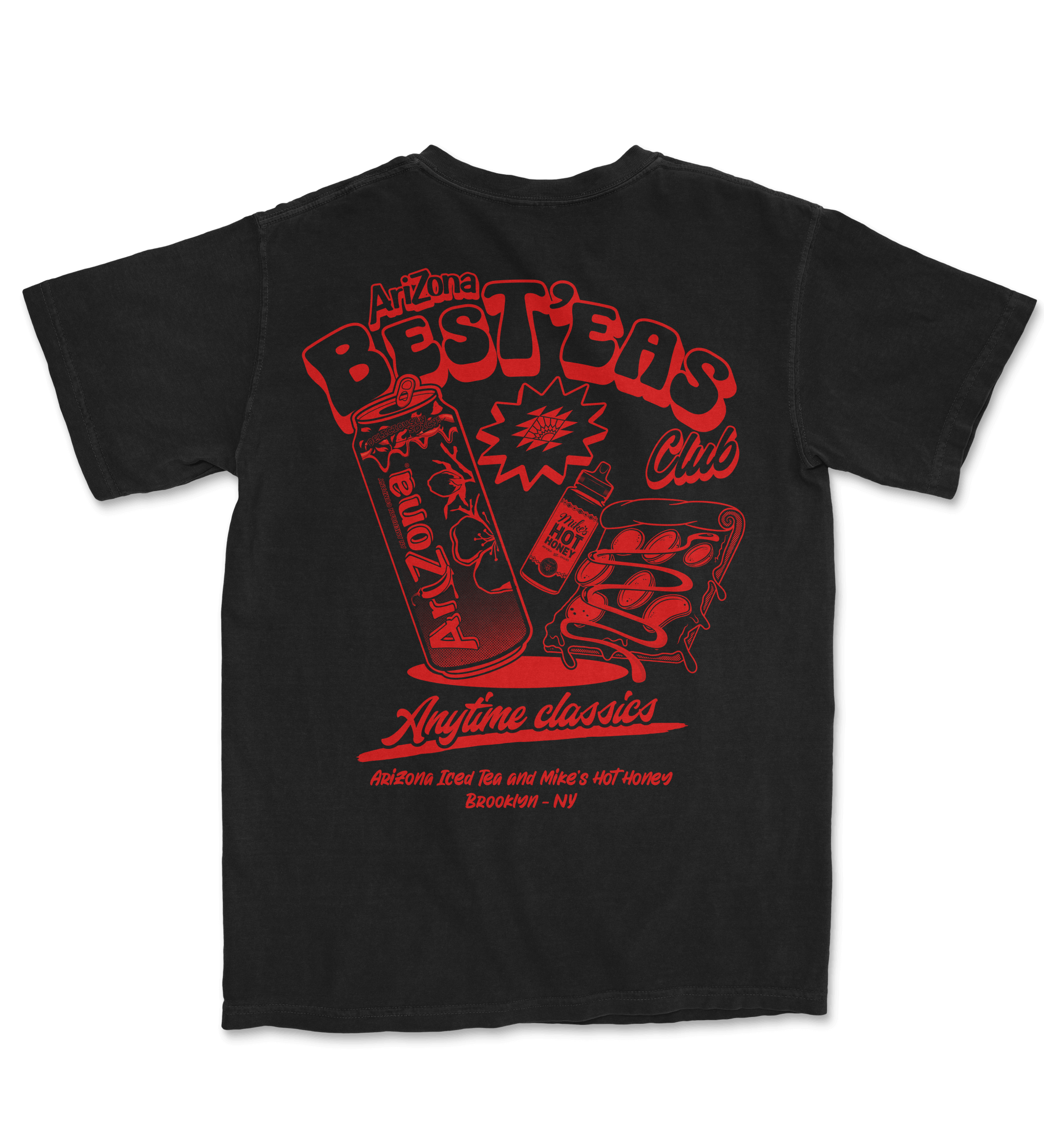 Black & Red Best'Teas Cotton T-Shirt