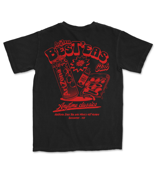 Black & Red Best'Teas Cotton T-Shirt