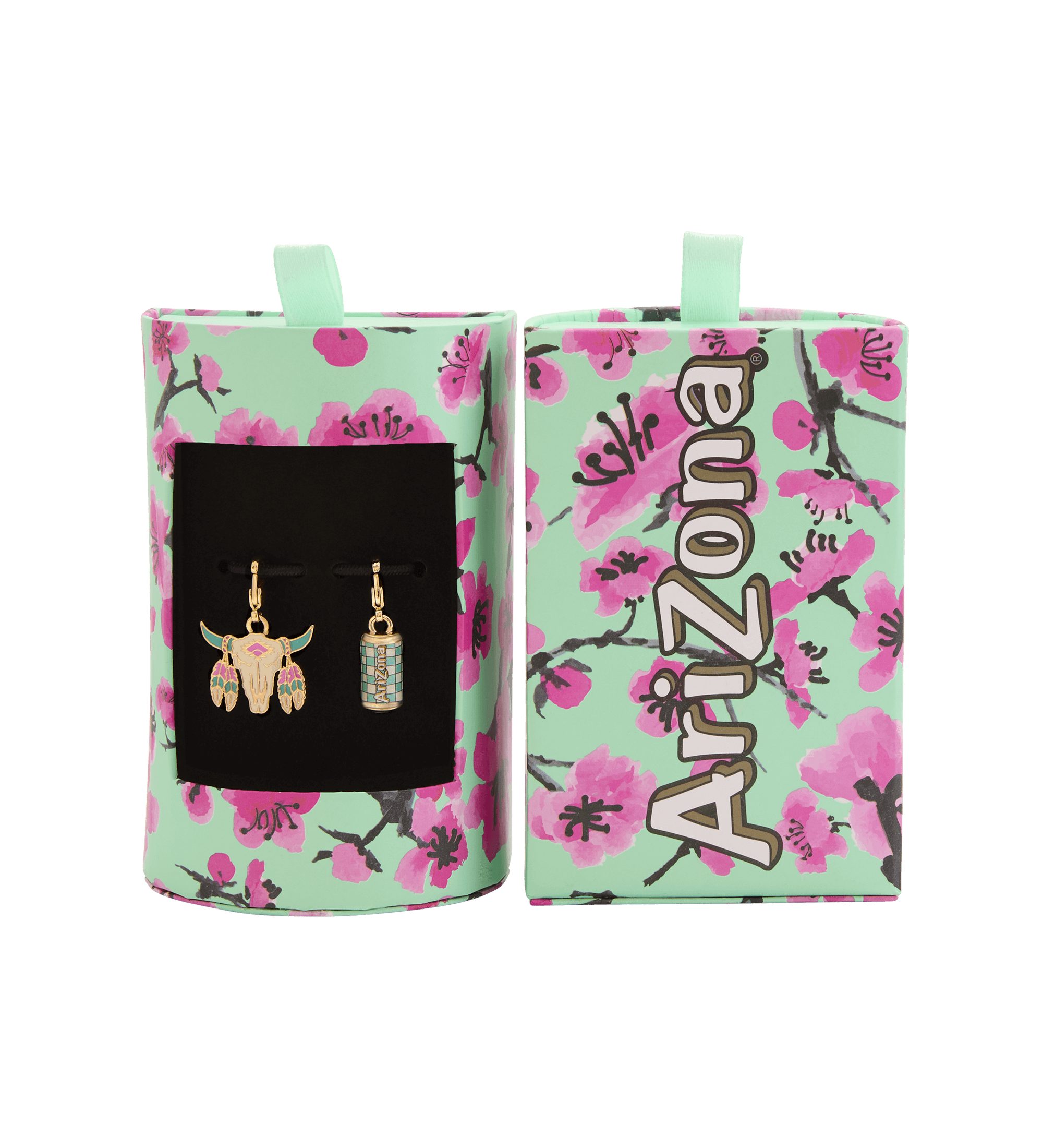 Goldtone & Resin Cow Skull Lemon Tea Charm Set